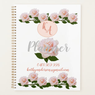 Peach and White Roses Persönlicher Planer