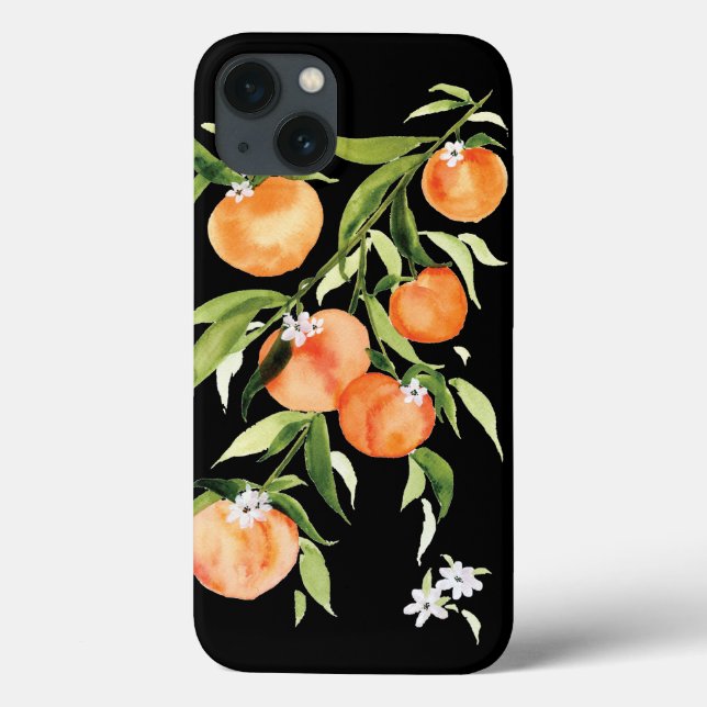 Peach apricot Sommerfrucht Aquarell Case-Mate iPhone Hülle (Rückseite)