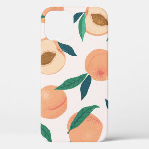 Peach Apricot: Tropisches nahtloses Muster. Case-Mate iPhone Hülle