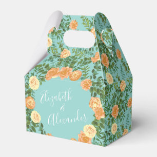 Peach Aqua Aquamarin Hochzeit Rose Blumenkohl Geschenkschachtel