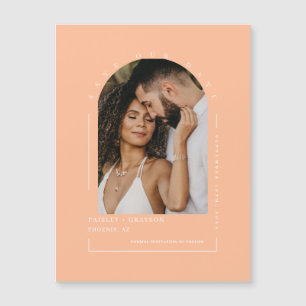 Peach Arch Foto Rette unsere Datums-Magnetkarte Magnetkarte