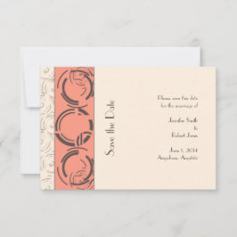 Peach Art Deco Circles Save the Date