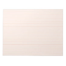 Peach ästhetische Wide Lined Paper Notepad