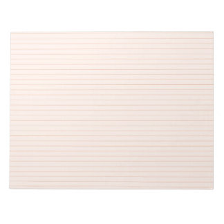 Peach ästhetische Wide Lined Paper Notepad Notizblock
