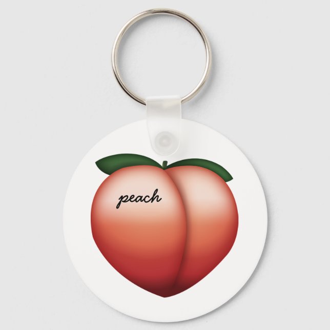 Peach Ästhetischer Schlüsselanhänger (Vorderseite)