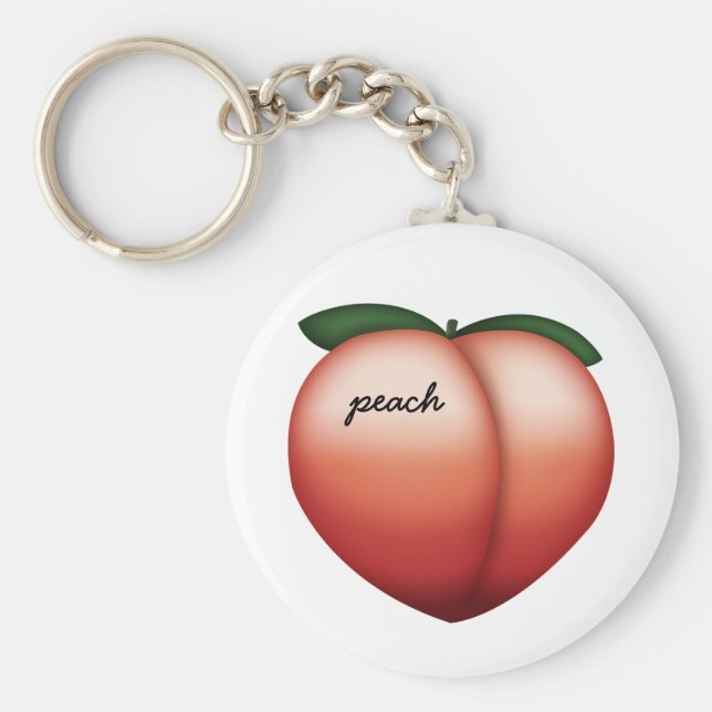 Peach Ästhetischer Schlüsselanhänger (Vorne)