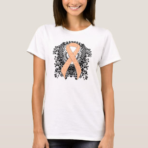 Peach Awareness Ribbon mit Flügeln T-Shirt