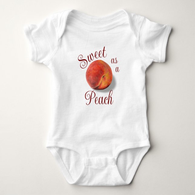 Peach Baby Bodysuit Strampler (Vorderseite)