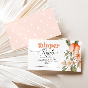 Peach baby dusche diaper Gewinnspiel Begleitkarte