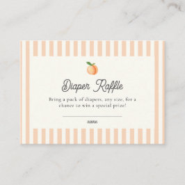 Peach Baby Dusche Windel Umschließkarte Begleitkarte