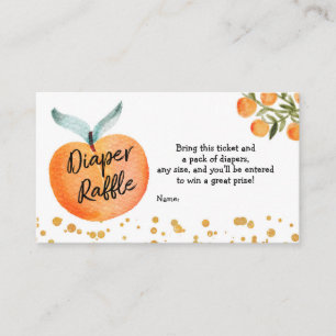 Peach Baby Shower Windelwalterkarte Begleitkarte