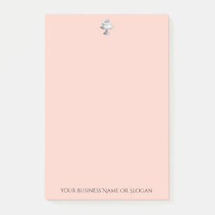 Peach Bakery Business Eleganter, maßgeschneiderter Post-it Klebezettel