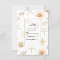 Peach Beach Seashells Blume Modernes Hochzeitsszen