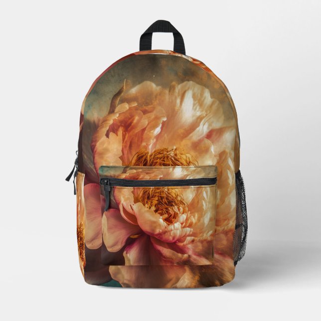 Peach Beauty Bedruckter Rucksack (Vorderseite)