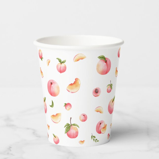 Peach Birthday Pappbecher (Vorderseite)