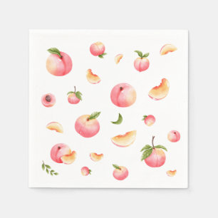 Peach Birthday Serviette