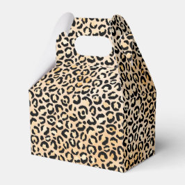 Peach Black Leopard Print Geschenkschachtel