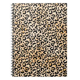 Peach Black Leopard Print Notizblock