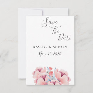 Peach Blossom | Blumenhochzeit Datum speichern Save The Date