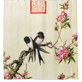 Peach Blossom Fine Art Duschvorhang