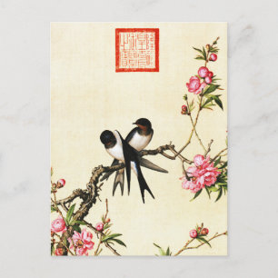 Peach Blossom Fine Art Postkarte