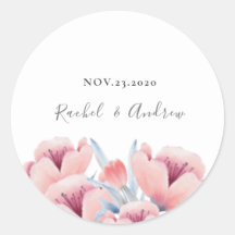 Peach Blossom | Floral Wedding Einladung Umschlag