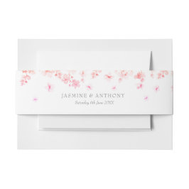 Peach Blossom Floral Wedding Einladungsbanderole