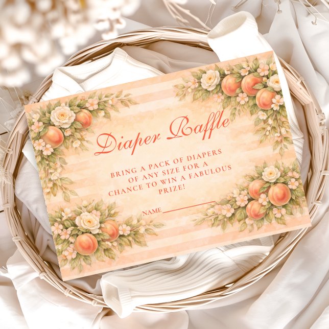 Peach Blossom Garden Diapper Raffle Begleitkarte (Von Creator hochgeladen)