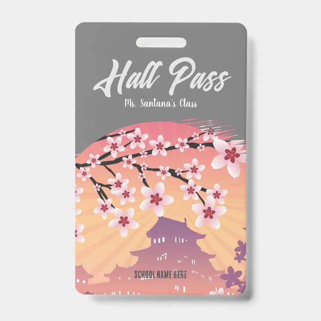 Peach Blossom Hall Pass Abzeichen Ausweis (Vorderseite)