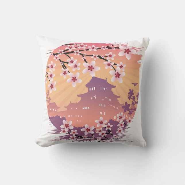 Peach Blossom Kissen (Vorderseite)