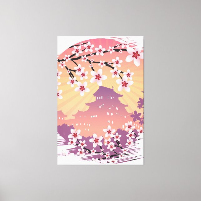 Peach Blossom Leinwanddruck (Vorderseite)