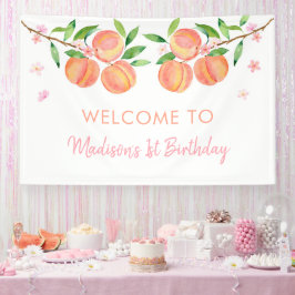 Peach Blossom One Sweet Peach Birthday Banner