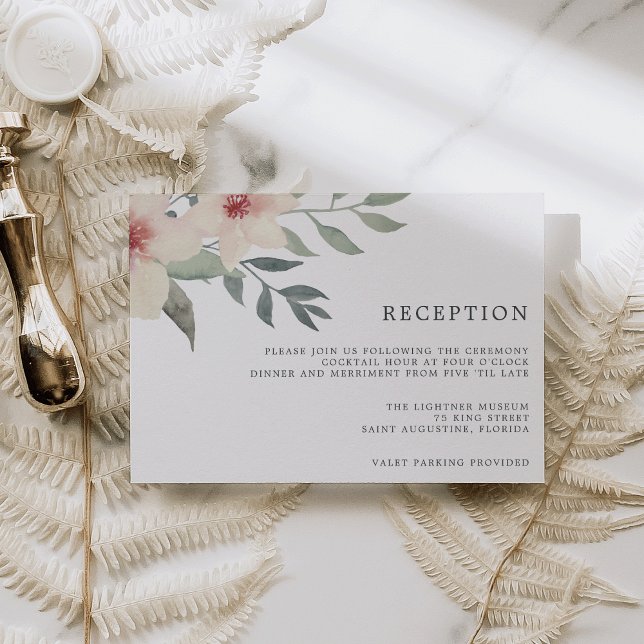 Peach Blossom Reception Card Begleitkarte (Von Creator hochgeladen)