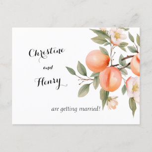 Peach Blossom Save the Date Postkarte