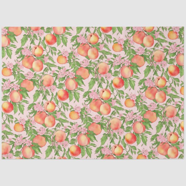 Peach Blossom Tissue Paper Seidenpapier (Vorderseite)