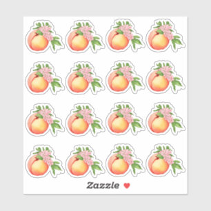 Peach Blossom Wasserfarbe Mini Stickers Aufkleber