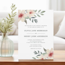 Peach Blossom Wedding Einladung