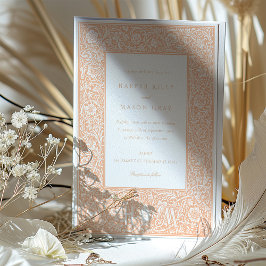 Peach Blossom William Morris Inspiriert Hochzeit Einladung