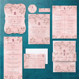 Peach Blossoms Double Xi Chinesisches Hochzeitspro