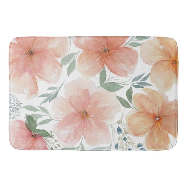 Peach Blossoms Throw Kissen Badematte (Vorderseite)