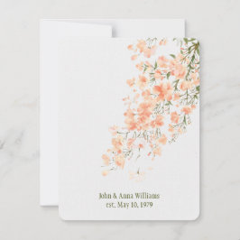 Peach Blossoms Vow Erneuerung Einladung