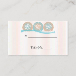 Peach Blue Sand Dollars Beach Hochzeiten Platzkart Platzkarte