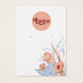 Peach blue tropring display card