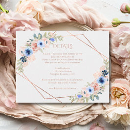 Peach Blue Wedding Collection Begleitkarte