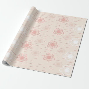 Peach-Blume Abstraktes Geschenkpapier