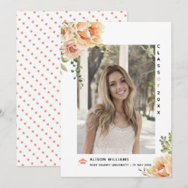 Peach-Blume-Klasse des Abschluss-Fotos 2025 Ankündigung