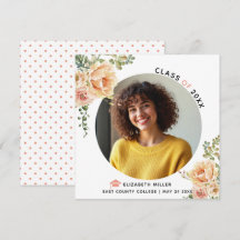 Peach-Blume-Klasse des Abschluss-Fotos 2025