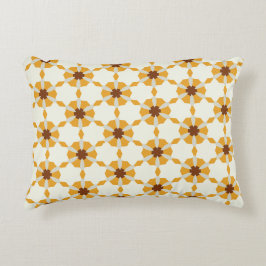 Peach-Blume-Raster Dekokissen