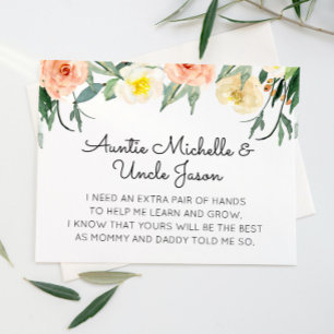 Peach Blume Werden Sie mein Vorschlag für meine El Einladung