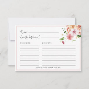Peach Blush Brautparty Rezept Cards